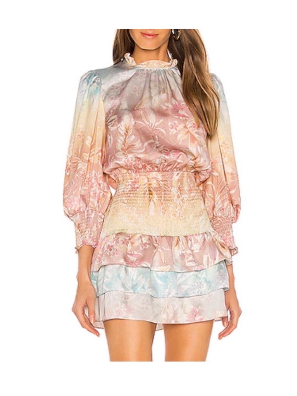 Amanda Uprichard Smocked Waist Dress